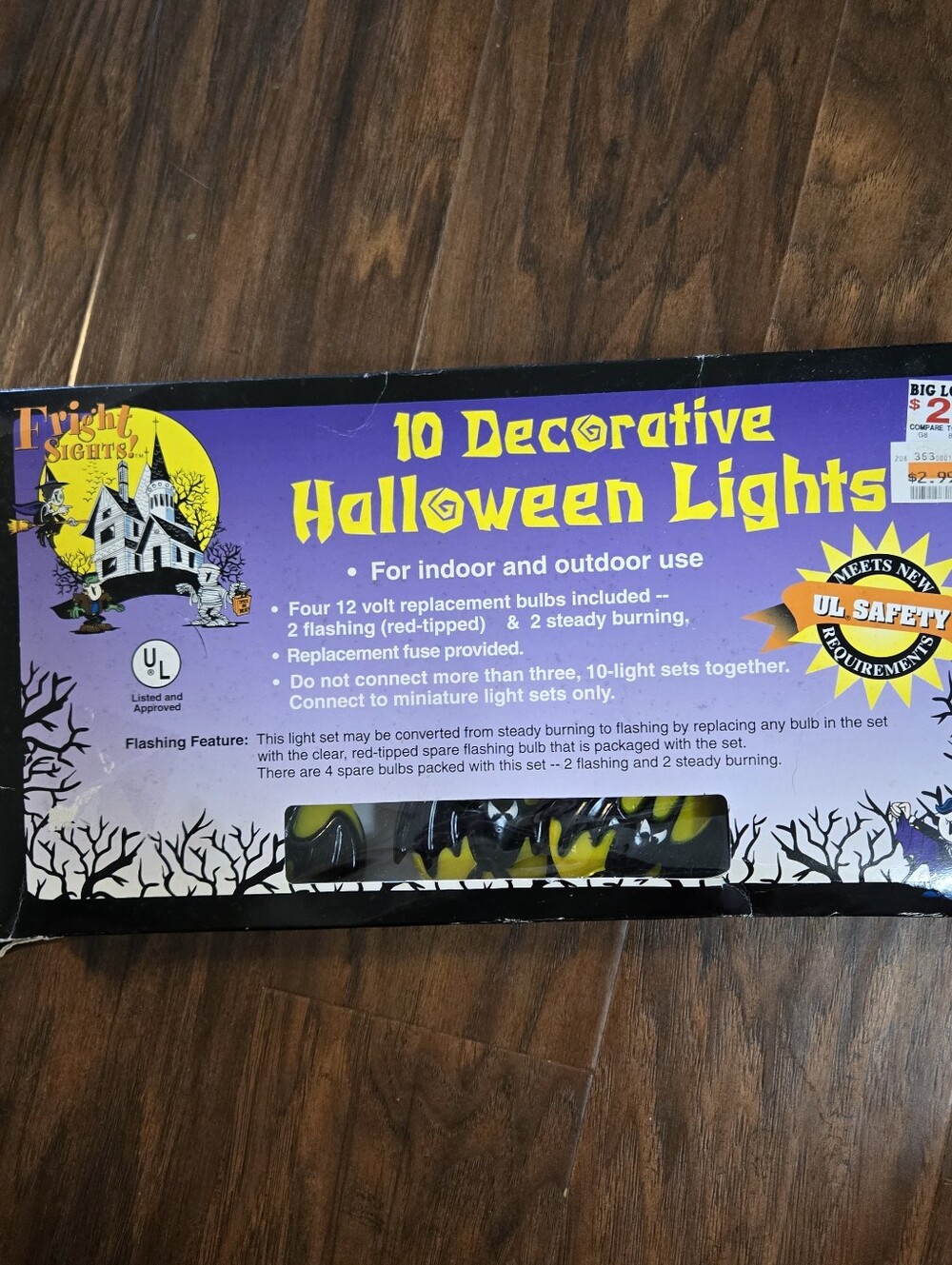 Fright Sights 90s Halloween String Lights Bats And Moon